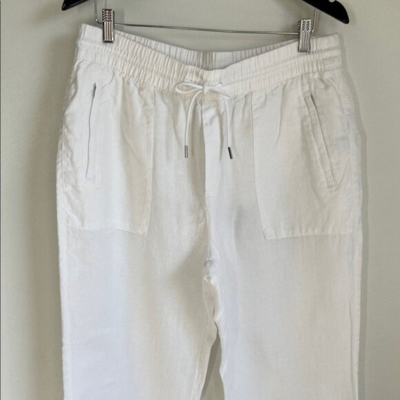 ATHLETA Retreat White Linen Jogger Size L Tall - Picture 4 of 9
